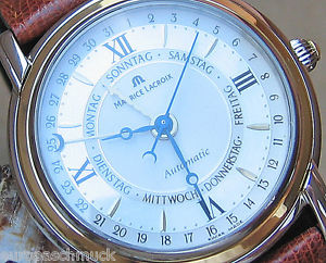 Luxusuhren Masterpiece Herren Maurice Lacroix Luxus Uhr mit 18k 750 Gold Lünette