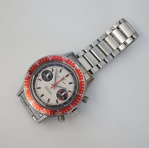 Vintage Wittnauer Chronograph Watch Panda Dial Box Paper Bracelet