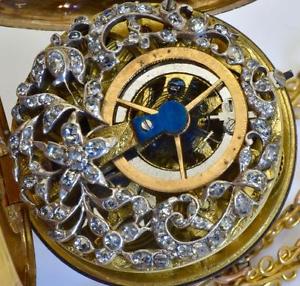 MUSEUM Skeleton French Lepine Verge Fusee 22k gold&diamonds watch for Louis XVI