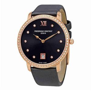 FREDERIQUE CONSTANT SLIMLINE DAMEN-ARMBANDUHR 37MM SATIN QUARZ FC-220G4SD34