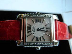 VINTAGE LADIES ROTARY REVELATION WORLD TIME DUAL DIAL REVERSO MOP DIAMOND WATCH