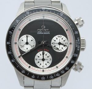 c.1990's Gevril Tribeca Mens Steel 37mm Automatic Chronograph R004 Paul Newman
