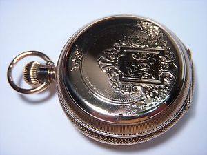 Antique Elgin 14k Solid Gold Hunter Pocket Watch 130.5 Grams Heavy Running Gem !