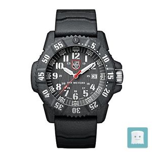 LUMINOX - CARBON SEAL OROLOGIO DA POLSO AL QUARZO UOMO CINTURINO IN GOMMA GRIGIO