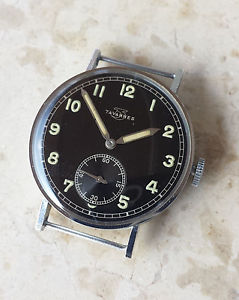 Vintage WWII Military Tavannes Stowa NOS Steel Watch Dienstuhr incredible