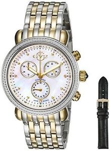 GV2 by Gevril 9815 Women's Marsala Diamond Chronograph Two-Tone Steel Watch