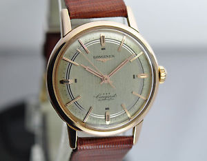 VINTAGE WATCH LONGINES CONQUEST ROSE GOLD 18K AUTOMATIC CAL 290 SPETTACOLARE