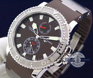 ULYSSE NARDIN MAXI MARINE DIVER CHRONOGRAPH BROWN MINT CONDITION 263-33-3-95