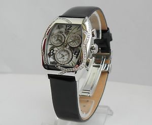 Van Der Bauwede Lily Xs Quartz Chrono White tonneau watch diamonds Ref.12709