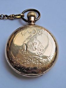 14 Karat Gold Hunter Case Pocket Watch - Elgin National Watch Co. d.1882