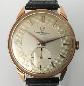 Girard-Perregaux, solid gold 18 kt, 1960, with box, our vintage