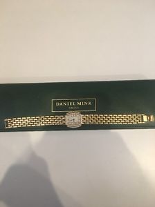 Daniel Mink Swiss Women's Diamond And 18 K Gold Plated Watch