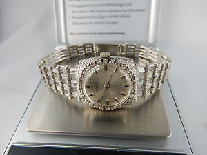 Exactus Swiss Or Blanc 750 Brillant Couronne Montre Femmes Eta