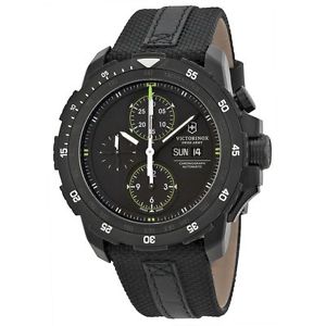 Victorinox 241527 Mens Black Dial Analog Automatic Watch with Leather Strap