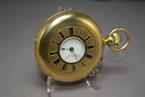 1880’s Swiss Bar, 18kt. Minty Demi-Hunter Gold Case, Pocket Watch,16s, Runs Good
