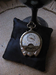 1910 Rarest Hebdomas 8-Day Gunmetal Horseshoe Cased Pocket Travel Watch