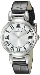 Edox Women's 57002 3C AR LaPassion Analog Display Swiss Quartz Black Watch