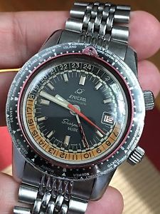 Enicar Sherpa Guide 600 GMT Automatic 43mm World Time Outstanding Condition