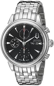 Bulova Men's 63C106 Gemini Analog Display Swiss Automatic Silver Watch