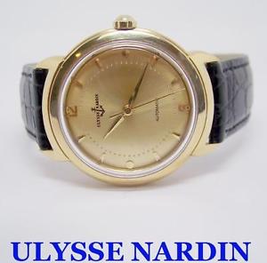 Solid 18k ULYSSE NARDIN Automatic Watch c.1960s in EXLNT Condition* SERVICED