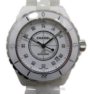 Free Shipping Pre-owned CHANEL J12 12PD Used Ceramic AT Mens