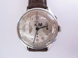 VINTAGE HUGEX CHRONOGRAPH 1940 - VALJOUX 22 - WWII GERMAN MILITARY KRIEGSMARINE