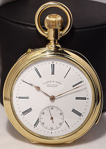 UNIQUE HEAVY SOLID 18K GOLD A.LANGE & SOHNE GLASHUTTE B/DRESDEN QUARTER REPEATER