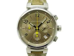 Free Shipping Pre-owned LOUIS VUITTON Tambour Chronograph Q1122