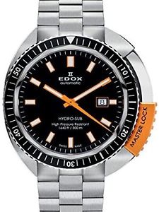 Edox Men's 80301 3NOM NIN Hydro Sub Analog Display Swiss Automatic Silver Watch