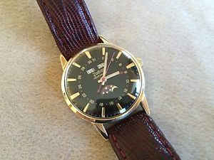ZODIAC Full Calendar Moon Phase Auto Watch, RARE Luxury Vintage