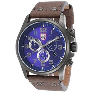 Luminox 1943 Mens Blue Dial Quartz Watch with Leather Strap