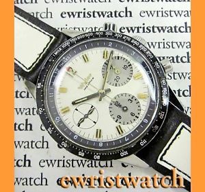 Vintage 1960s Wyler Incaflex Chronograph 37mm SS Case Valjoux 72 -UNTOUCHED DIAL