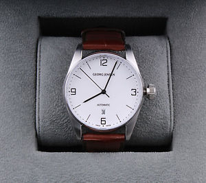 GEORG JENSEN Mens Automatic Mechanical Watch with Date # 395, David Chu. NEW!