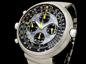 IKEPOD Megapod Pilot Chrono Titanium Gray Watch Ref MG01 Watch Used Rare W/Box