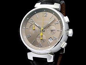 F / S Pre-owned LOUIS VUITTON Tambour Chronograph Q1122 Men's Self-Winding