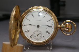 Heavy! 1900 WALTHAM HUNTER POCKET WATCH 14K SOLID GOLD CASE, 74.2 GRAMS! NICE!