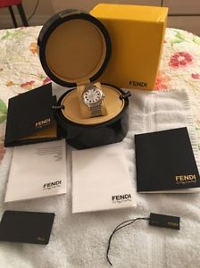 Fendi Woman's Crazy Carats Analog Display Swiss Quartz Silver Watch F105036000T0