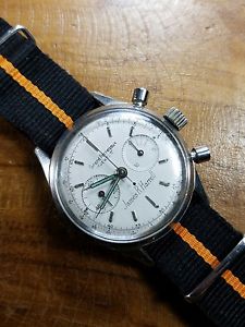 Vintage Stainless Steel Girard Perregaux Chronograph Large case