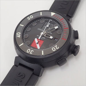 Free Shipping Pre-owned LOUIS VUITTON Tambour Diver Chrono Q102F Men