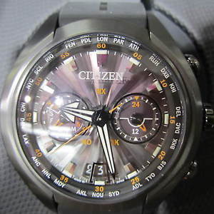 CITIZEN ECO-DRIVE SATELLITE WAVE-AIR MEN'S WATCH CHRONO TITANIUM CC1076-02E