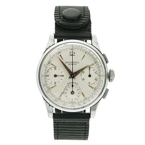 Vintage UNIVERSAL Geneve COMPAX Chronograph 35mm Mens Watch, Cal. 285, 3 Regs