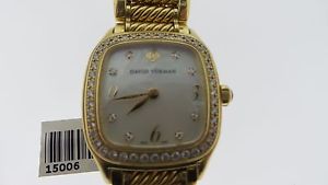 David Yurman Thoroughbred Solid 18k Gold Diamond Bezel Watch T304 XS88