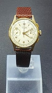 watch chronograph genor gold 18kt-750% anni 50 manual winding 36mm man woman new