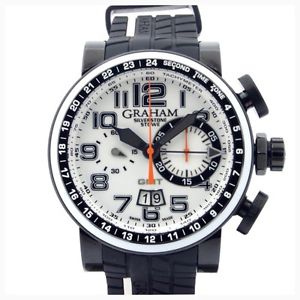 Auth GRAHAM Silver stone Stowe GMT limited model Men's Automatic 198076