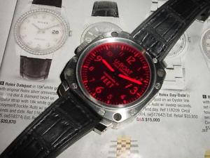 U-BOAT SS Thousands of Feet RED CRYSTAL 50mm mens Watch