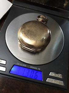 Elgin 14kt Gold Men's Pocket Watch  Working 130.5 Grams