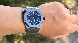 Audemars Piguet SS Royal Oak Offshore Diver 42MM Box & Papers 2013 Two Bands