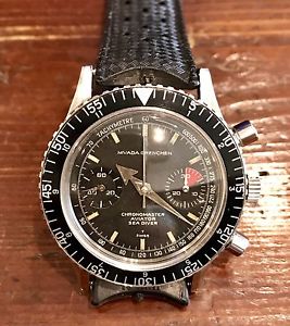 Vintage Nivada Grenchen Chronomaster Aviator Valjoux 23
