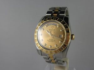 C420⭐⭐ De luxe TUDOR CLASSIQUE Officer's Day Date avec brillance Acier Doré ⭐⭐