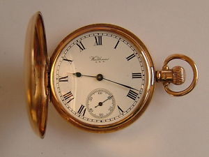 A Good Quality, 9CT Solid Gold Full Hunter American Waltham Pocket Watch